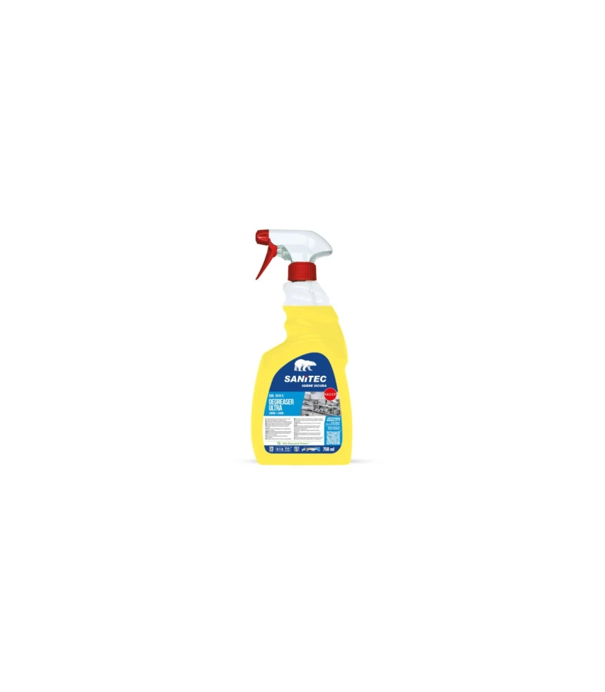 Kαθαριστικό & Aπολιπαντικό Sanitec Degreaser Ultra για Επίμονους Ρύπους με Άρωμα Λεμόνι 0,75lt