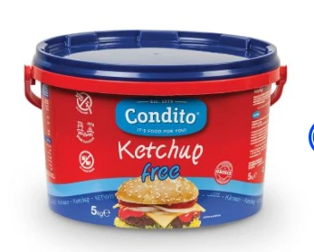 Κέτσαπ Free Xωρίς Γλουτένη & Γλυκαντικά CONDITO 5kg