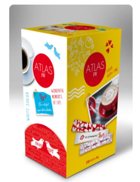 Ζάχαρη Λευκή Sticks ATLAS 200τμχ (200x3,5gr)