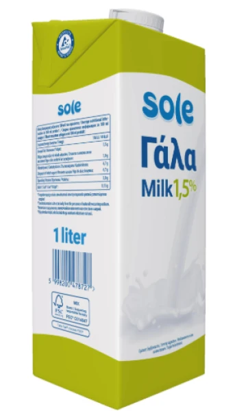Γάλα 1,5% Ουγγαρίας SOLE 1lt
