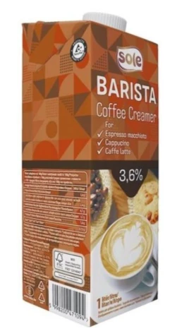 Γάλα 3,6% Creamer Barista SOLE 1lt