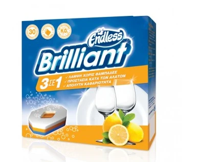 Ταμπλέτες Πλυντηρίου Πιάτων Brilliant ENDLESS 30τμχ