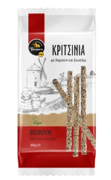 Κριτσίνια με Χαρούπι & Σουσάμι ΤΣΑΤΣΑΚΗΣ 250gr