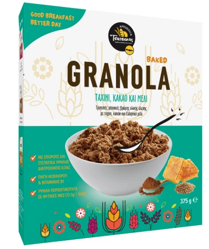 Granola με Ταχίνι, Κακάο & Μέλι ΤΣΑΤΣΑΚΗΣ 375gr