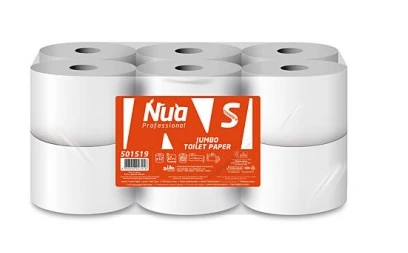 Ρολό Υγείας Λευκό 2 Φύλλων Mini Jumbo NUA 12τμχ