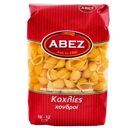Ζυμαρικό Κοχλίες Χονδροί ΑΒΕΖ 500gr