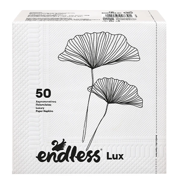 Χαρτοπετσέτα Λευκή Lux ENDLESS 50τμχ