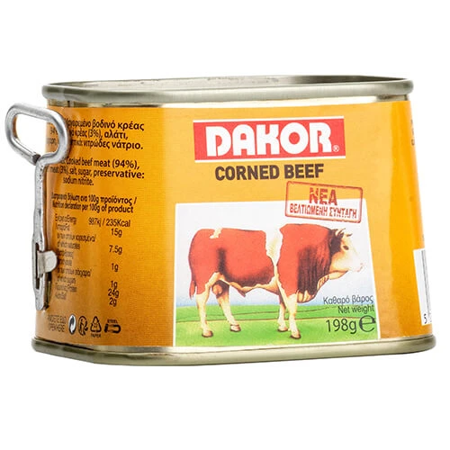 Κονσέρβα Βοδινό Corned Beef DAKOR 200gr