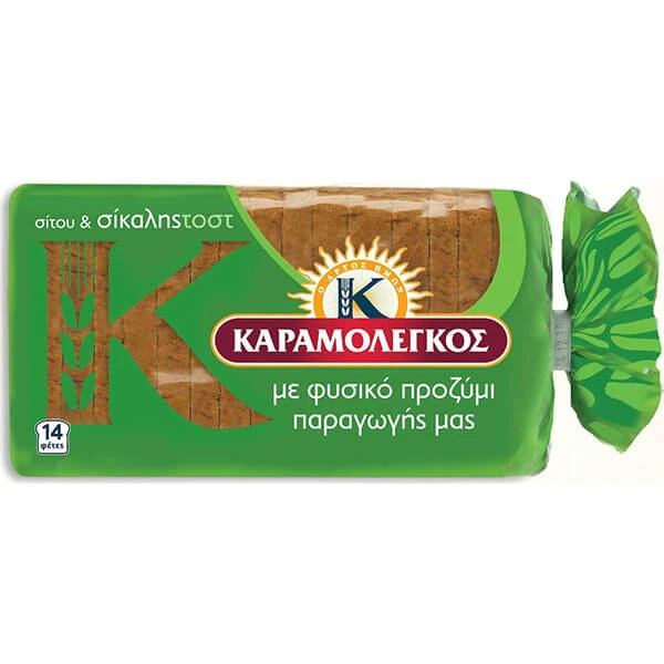 Ψωμί Τοστ Σίκαλης ΚΑΡΑΜΟΛΕΓΚΟΣ 340gr