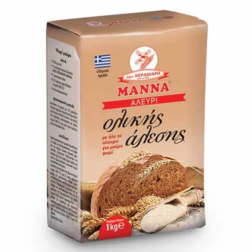 Αλεύρι Ολικής Άλεσης ΑΛΕΥΡΙ ΜΑΝΝΑ 1kg