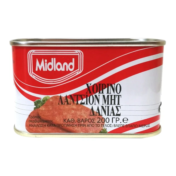 Μαγειρεμένο Χοιρινό Κρέας σε Κονσέρβα MIDLAND 200gr