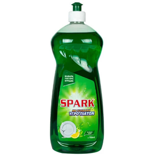 Υγρό Πιάτων Πράσινο με Άρωμα Λεμόνι SPARK 750ml