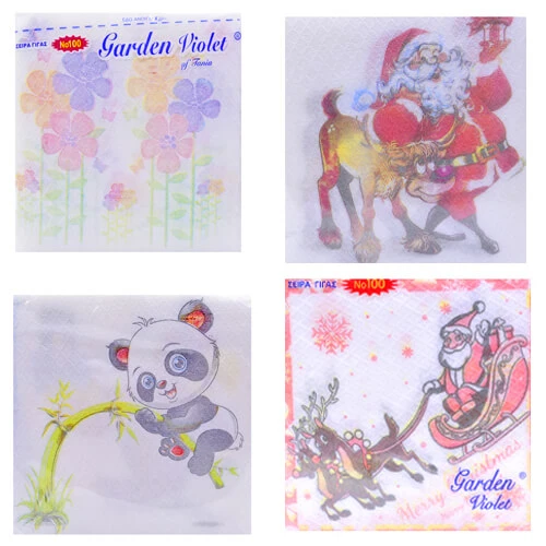 Χαρτοπετσέτα GARDEN VIOLET 100τμχ