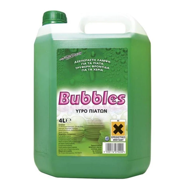 Υγρό Πιάτων Λεμόνι BUBBLE 4lt