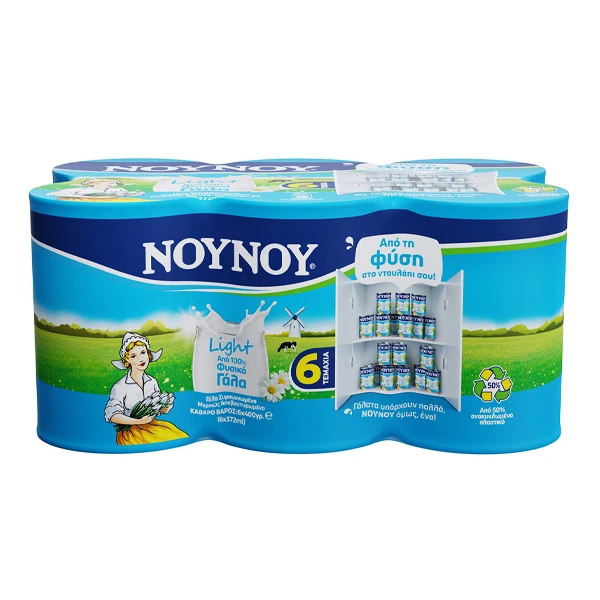 Γάλα Εβαπορέ Light ΝΟΥΝΟΥ 400gr (6x400gr)