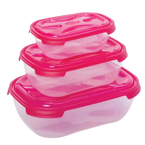 Φαγητοδοχείο Fresco Ορθογώνιο Σετ ΚΥΚΛΩΨ 3τμχ