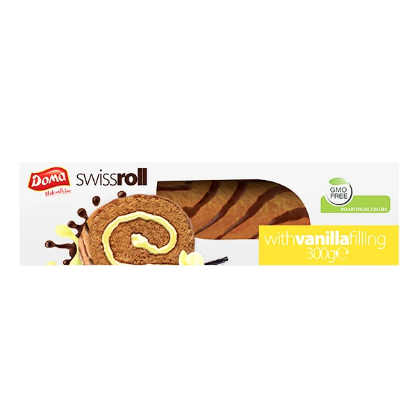 Κέικ Swiss Roll Βανίλια DOMA 300gr