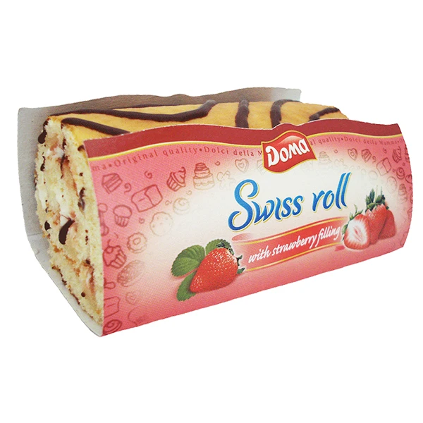 Κέικ Swisss Roll Φράουλα DOMA 115gr