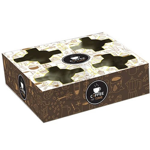 Ποτηροθήκη 4 Θέσεων "Coffee Time" 50τμχ