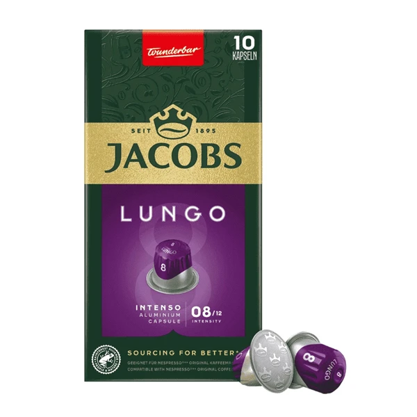Καφές Εσπρέσσο σε Κάψουλες Lungo Intenso JACOBS 10τμχ (10x5,2gr)