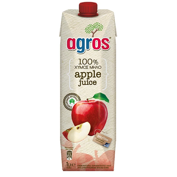 Χυμός Μήλο 100% AGROS 1lt