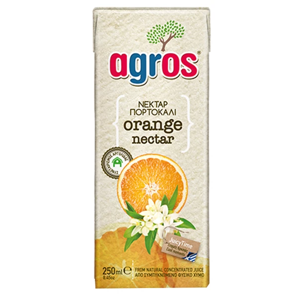 Χυμός Νέκταρ Πορτοκάλι AGROS 250ml