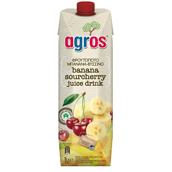 Χυμός Μπανάνα & Βύσσινο AGROS 1lt