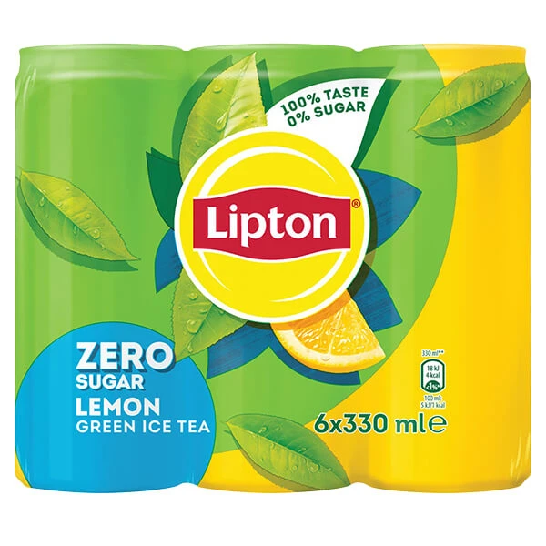 Κρύο Τσάι Πράσινο με Λεμόνι Χωρίς Ζάχαρη LIPTON 330ml (6x330ml)