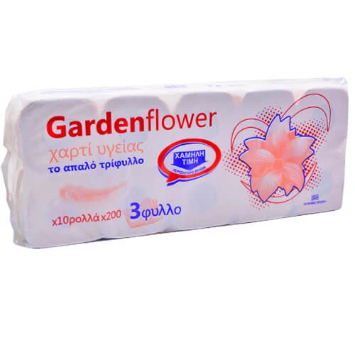 Χαρτί Υγείας 3φυλλο 85gr GARDEN FLOWER 10τμχ