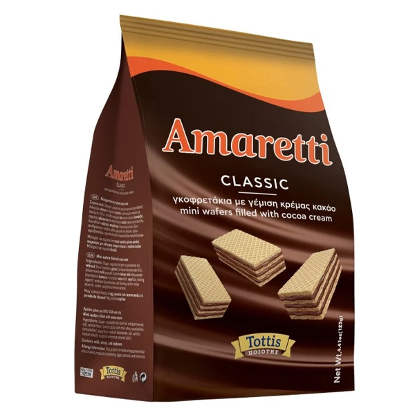 Γκοφρέτα Κρέμα Κακάο AMARETTI 125gr