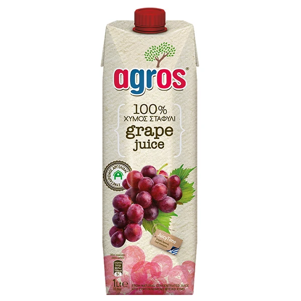 Χυμός Κόκκινο Σταφύλι AGROS 1lt