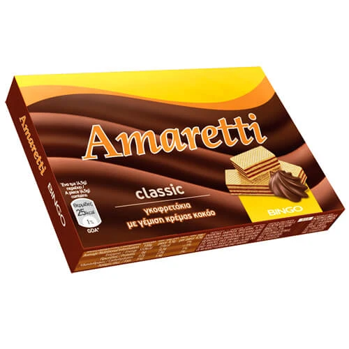 Γκοφρέτα με Κρέμα Κακάο AMARETTI 45gr (15x45gr)