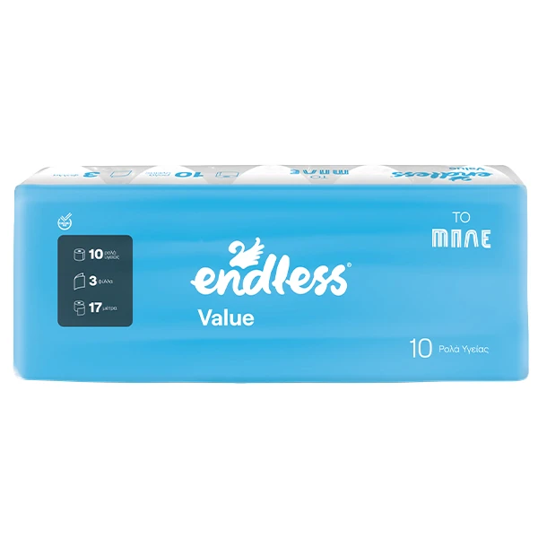 Χαρτί Υγείας Value 85gr ENDLESS 10τμχ