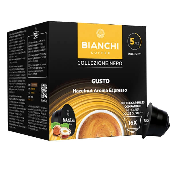 Καφές Εσπρέσσο Φουντούκι Κάψουλες Dolce Gusto BIANCHI 16τμχ (16x7gr)