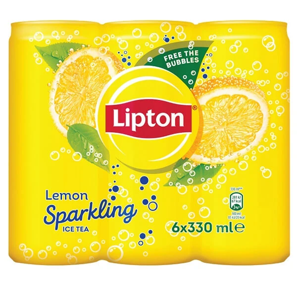 Ανθρακούχο Τσάι Λεμόνι LIPTON 330ml (6x330ml)