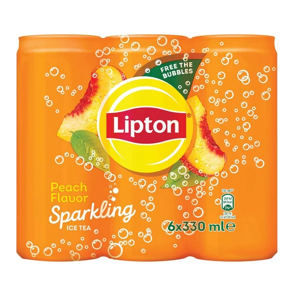 Ανθρακούχο Τσάι Ροδάκινο LIPTON 330ml (6x330ml)