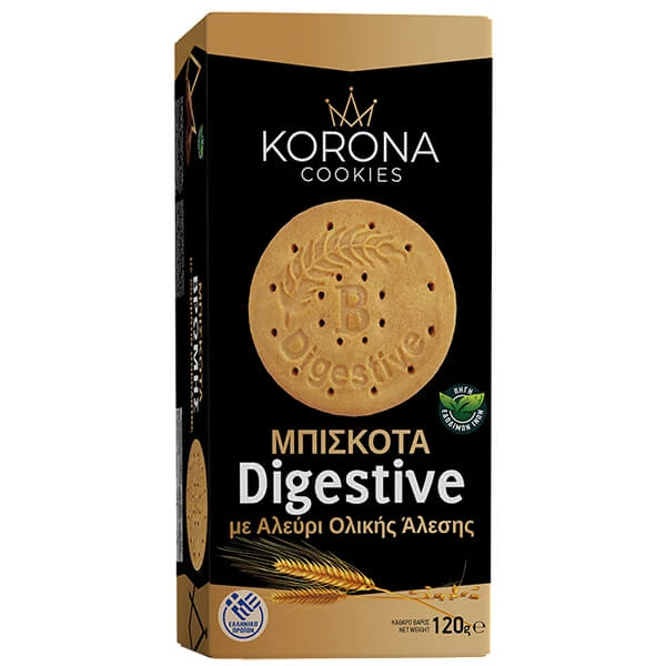 Μπισκότα Digestive Ολικής Άλεσης KORONA 120gr