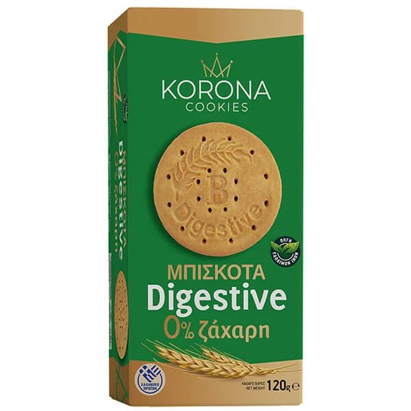 Μπισκότα Digestive 0% Ζάχαρη KORONA 120gr