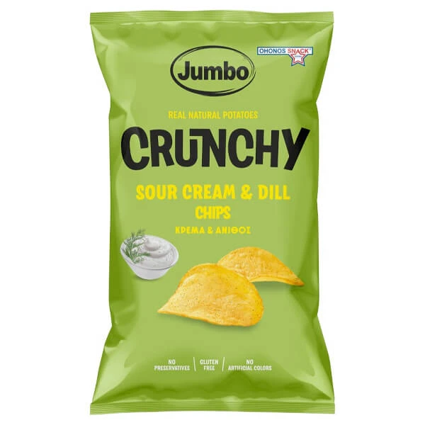Πατατάκια Κρέμα και Άνηθος Crunchy JUMBO 90gr