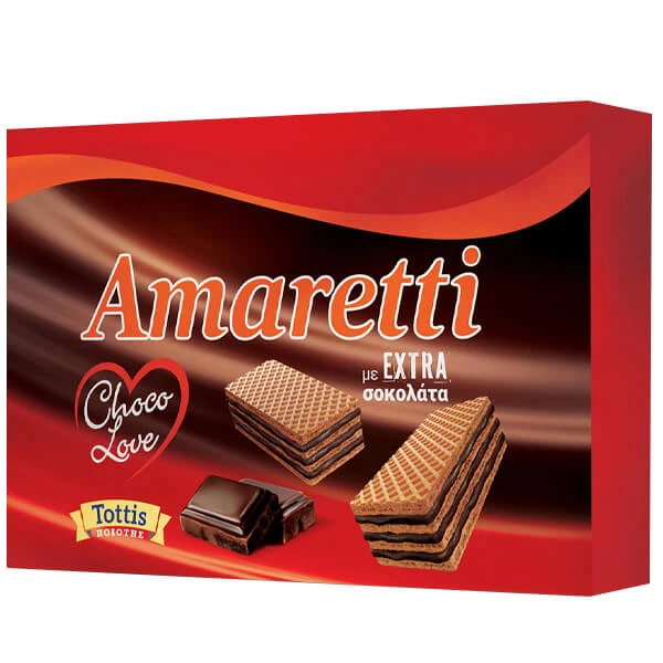 Γκοφρέτα με Σοκολάτα AMARETTI 68gr (12x68gr)