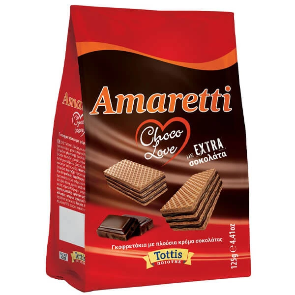 Γκοφρέτα με Έξτρα Σοκολάτα AMARETTI 125gr