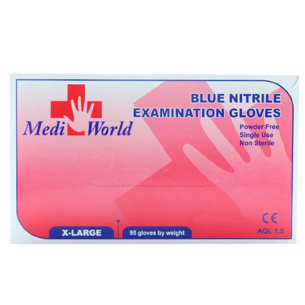 Γάντια Νιτριλίου Μπλε Extra Large MEDI-WORLD 95τμχ