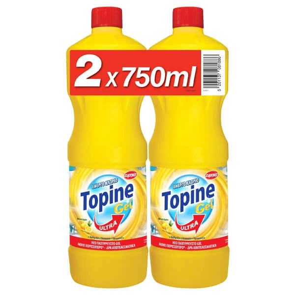 Χλωροκαθαριστικό Λεμόνι TOPINE 750ml (2x750ml)