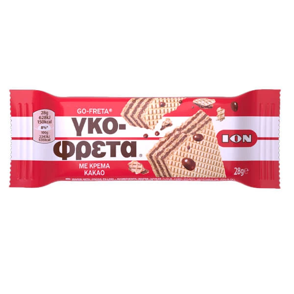 Γκοφρέτα Κρέμα Κακάο ΙΟΝ 28gr (20x28gr)