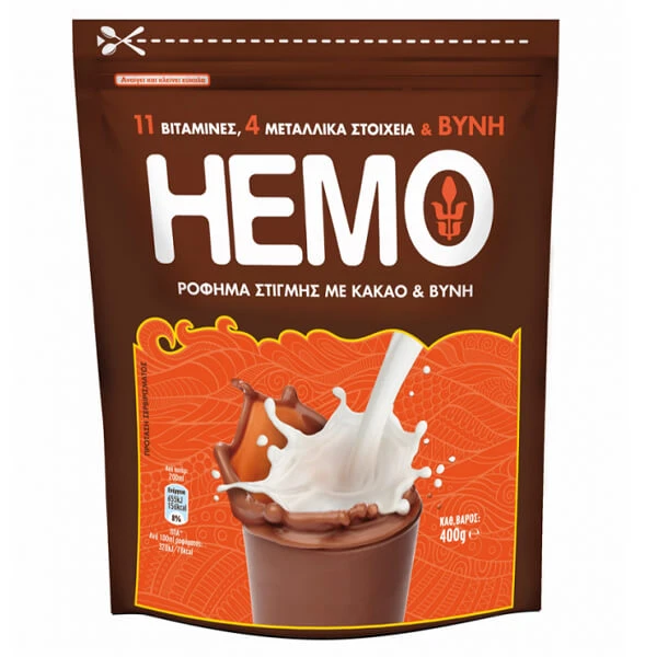 Ρόφημα Στιγμής Φακελάκι HEMO 400gr