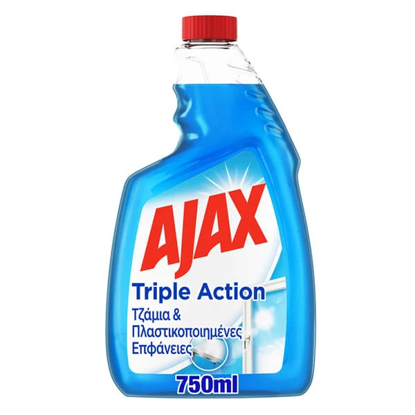 Ανταλλακτικό Καθαριστικού Τζαμιών Triple Action AJAX 750ml