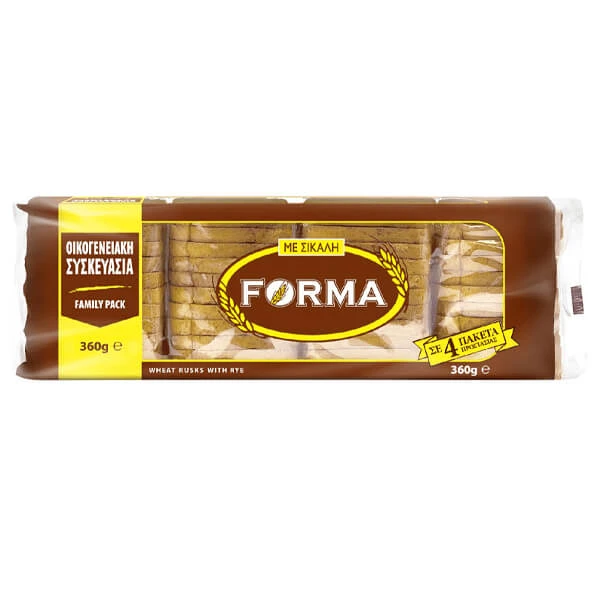 Φρυγανιά Σίκαλης σε Οικ.Συσκευασία FORMA 360gr