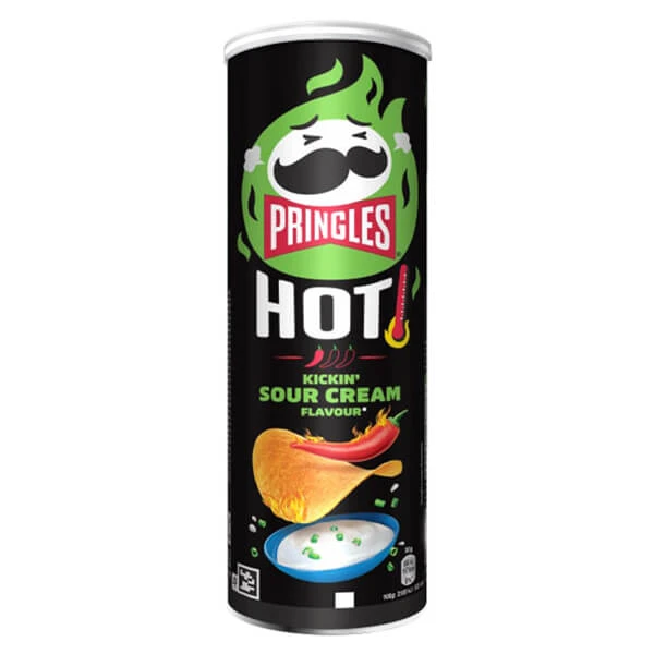 Τσιπς Hot Kickin' Sour Κρέμα (Cream) PRINGLES 160gr
