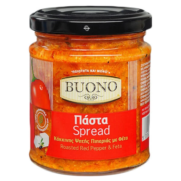 Πάστα Κόκκινης Ψητής Πιπεριάς με Φέτα BUONO 200gr