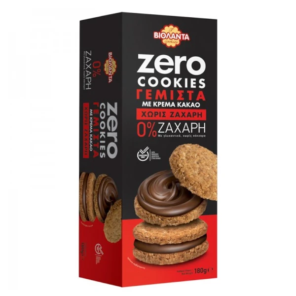 Μπισκότα Zero Γεμιστά με Κρέμα Κακάο ΒΙΟΛΑΝΤΑ 180gr